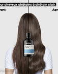 Avant/ Après utilisation Shampoing Bleu Chroma Creme L’Oréal