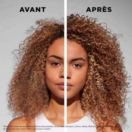 Avant/ Après utilisation Gelée Curl Contour Curl Manifesto Kérastase