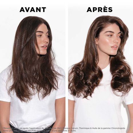 Avant/ Après utilisation Thermique Régénérant Chronologiste  Kérastase