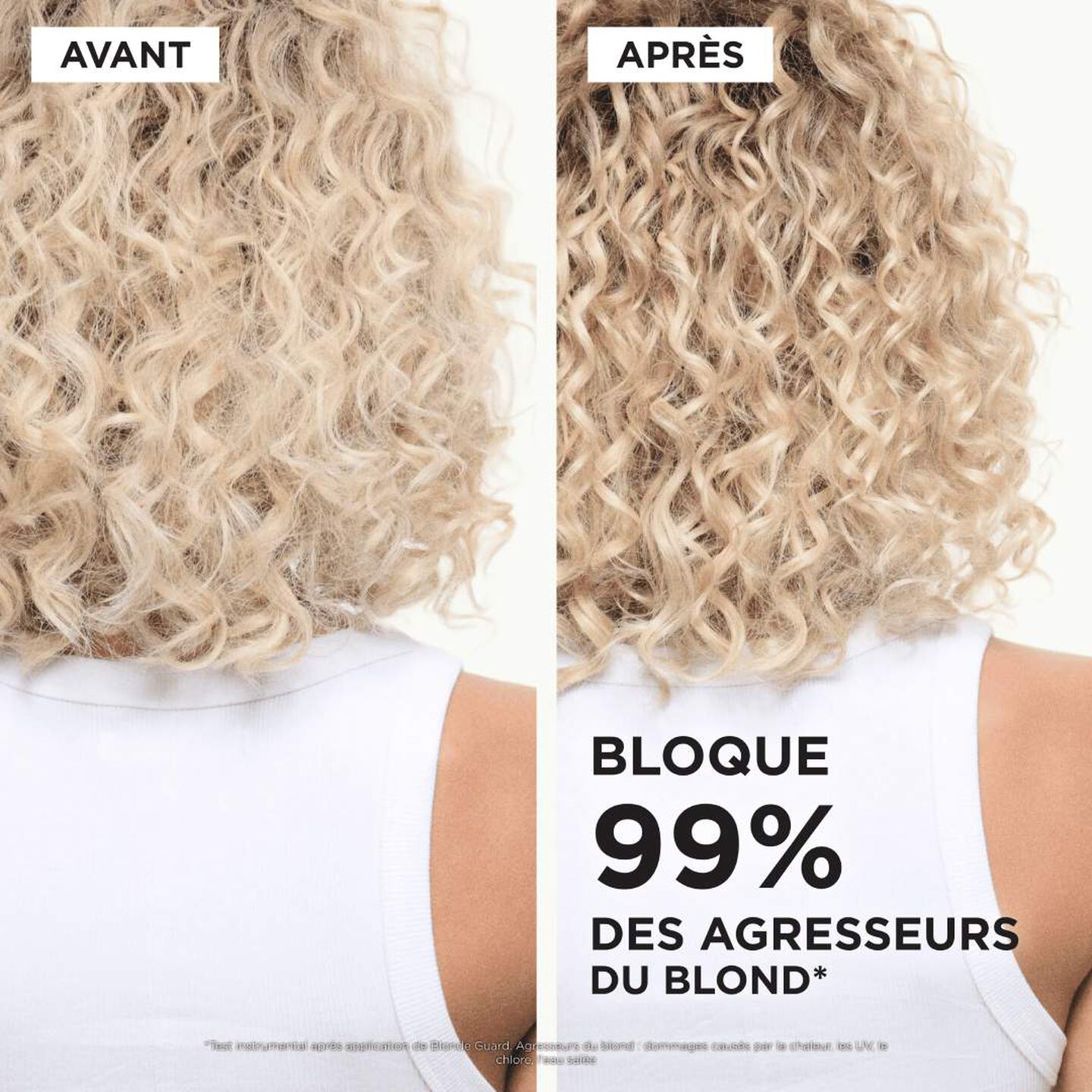 Avant/ Après utilisation Blond guard Kerastase