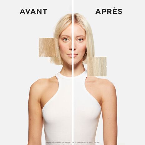 Avant-Après serum 2% Acide Hyaluronique Blond Absolu Kérastase