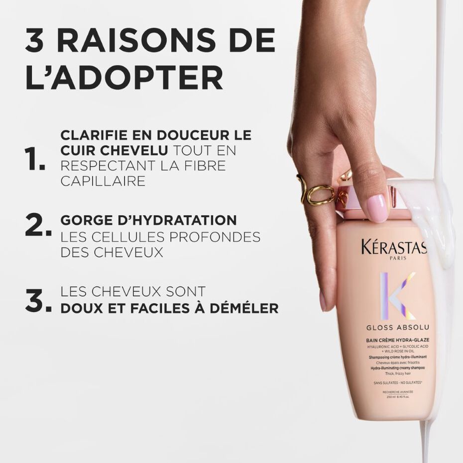 Description du shampoing bain creme Gloss absolu Kerastase