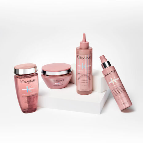 Présentation gamme Chroma Absolu pour le produit Bain Riche Chroma Respect Kérastase 

