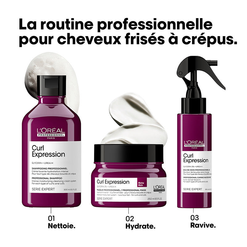 Présentation gamme Curl Expression pour le produit Eau de Soin L’Oréal