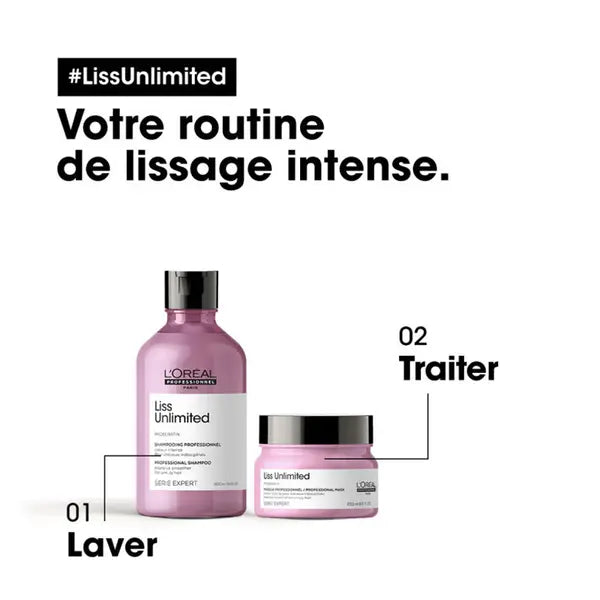 Présentation gamme Liss Unlimited pour le produit Shampoing L’Oréal