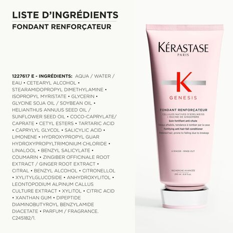 Ingrédients contenu dans après shampoing Fondant renforçateur Genesis Kérastase