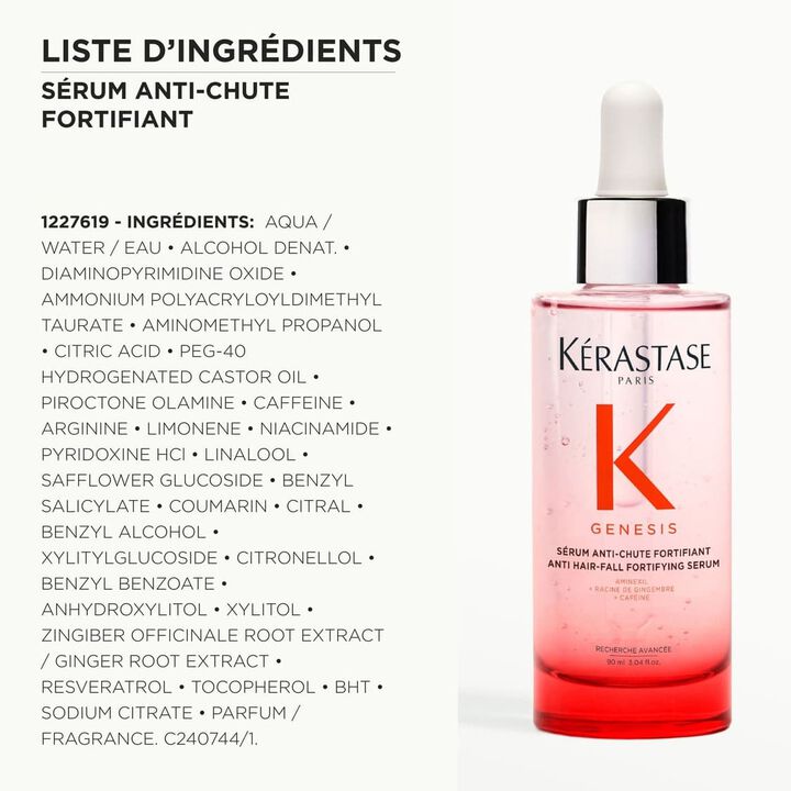 Ingrédients contenu dans Serum Anti-Chut Fortifiant Genesis Kérastase