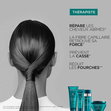 Résultats attendus après utilisation Bain therapiste  Resistance Kérastase 