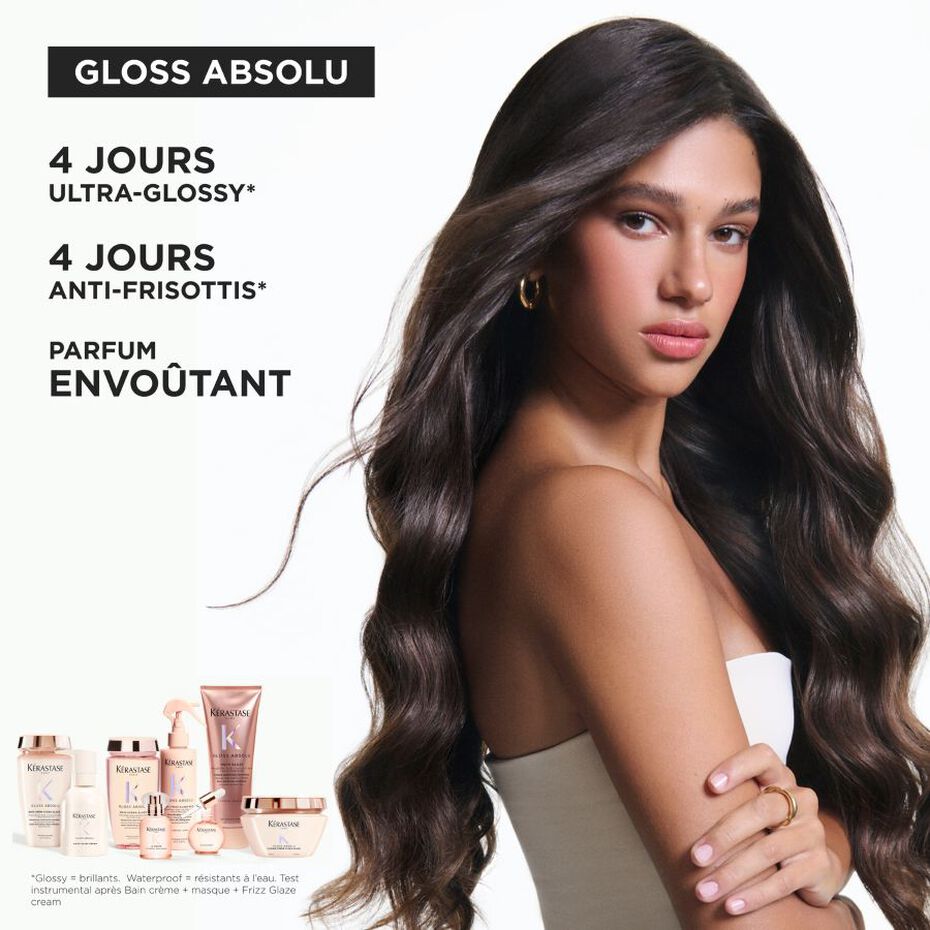 Résultats attendus après utilisation bain creme gloss absolu Kerastase