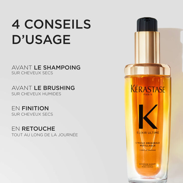 Conseil utilisation Huile Originale Elixir Ultime  Kérastase