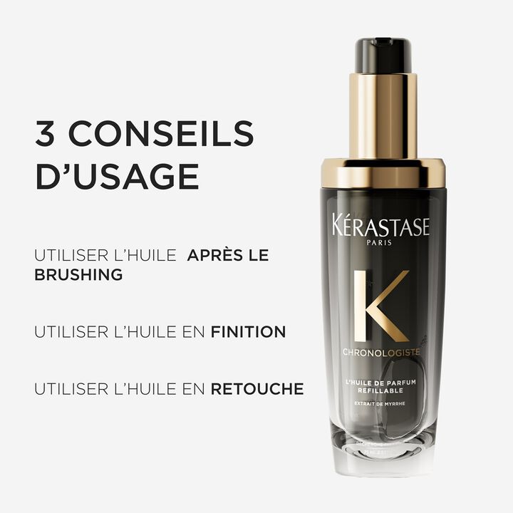 Conseil utilisation huile Parfum Chronologiste Kérastase 