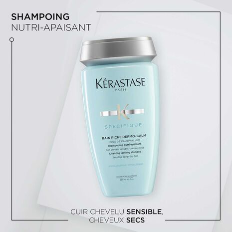 Description et produit du Bain Riche Dermo-Calm Specifique Kérastase- Vue face 250ml