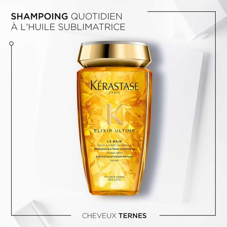 Description et produit du shampoing Bain Elixir Ultime Kérastase- Vue face 250ml