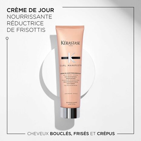 Description et produit de la Crème de Jour Fondamentale Curl Manifesto Kérastase- Vue face 150ml