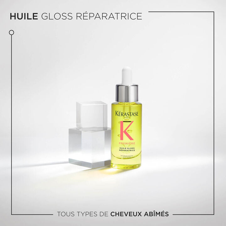 Description et produit de l'Huile Gloss Réparatrice Premiere Kérastase- Vue face 80ml
