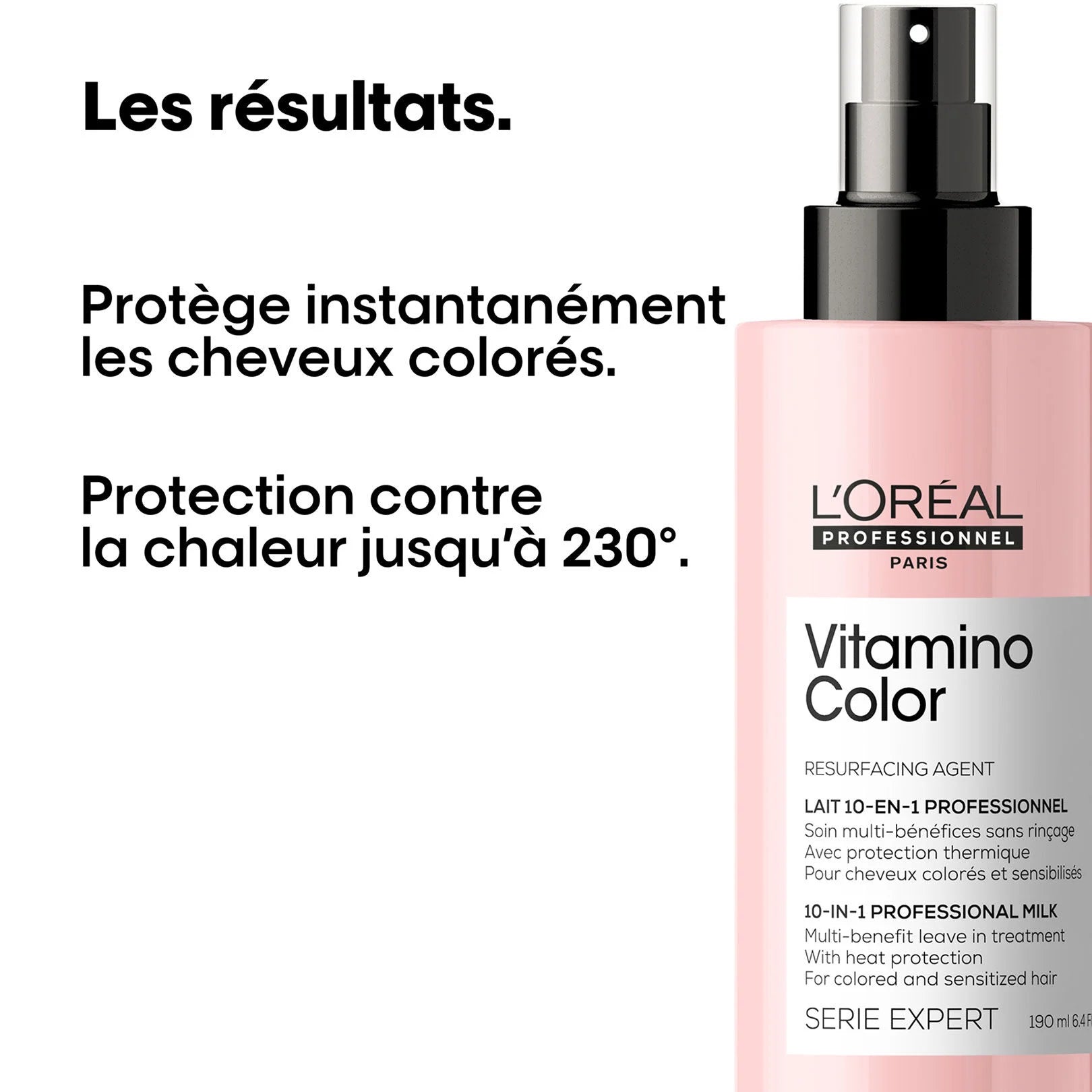 Description et produit du lait Vitamino Color L’Oréal Vue face 190ml