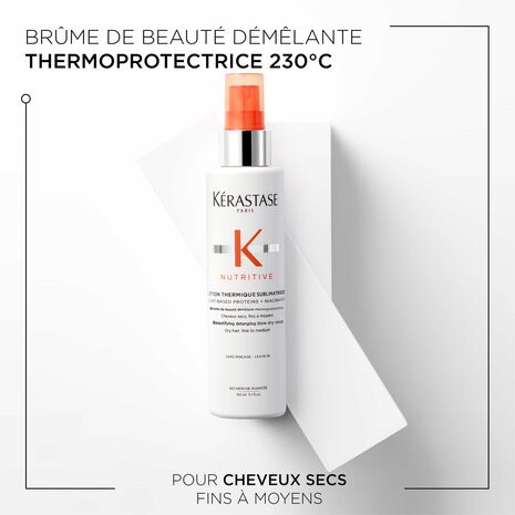 Description et produit de la brume thermoprotectrice Lotion Thermique Sublimatrice Nutritive Kérastase- Vue face 150ml