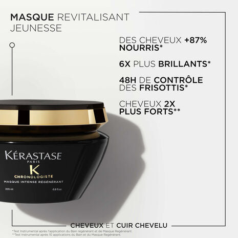 Description et produit du Masque Intense Régénérant Chronologiste Kérastase- Vue face 150ml
