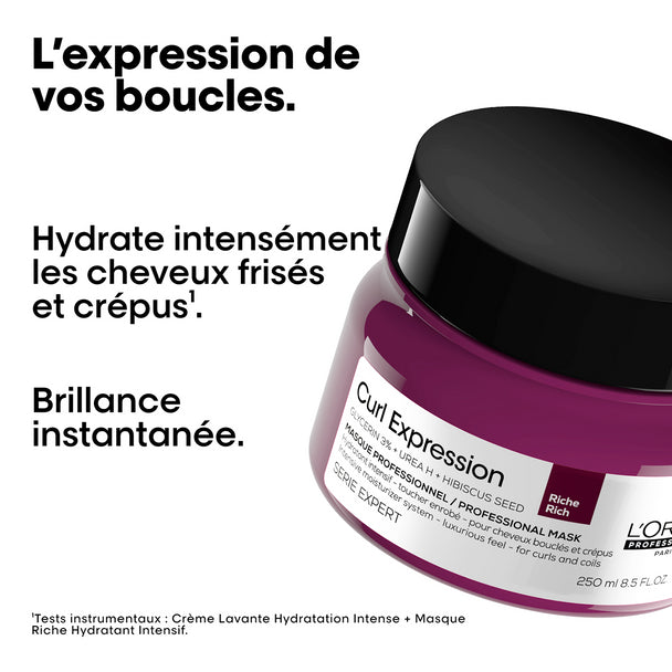 Description et produit du masque Riche Curl Expression L’Oréal Vue face 250ml