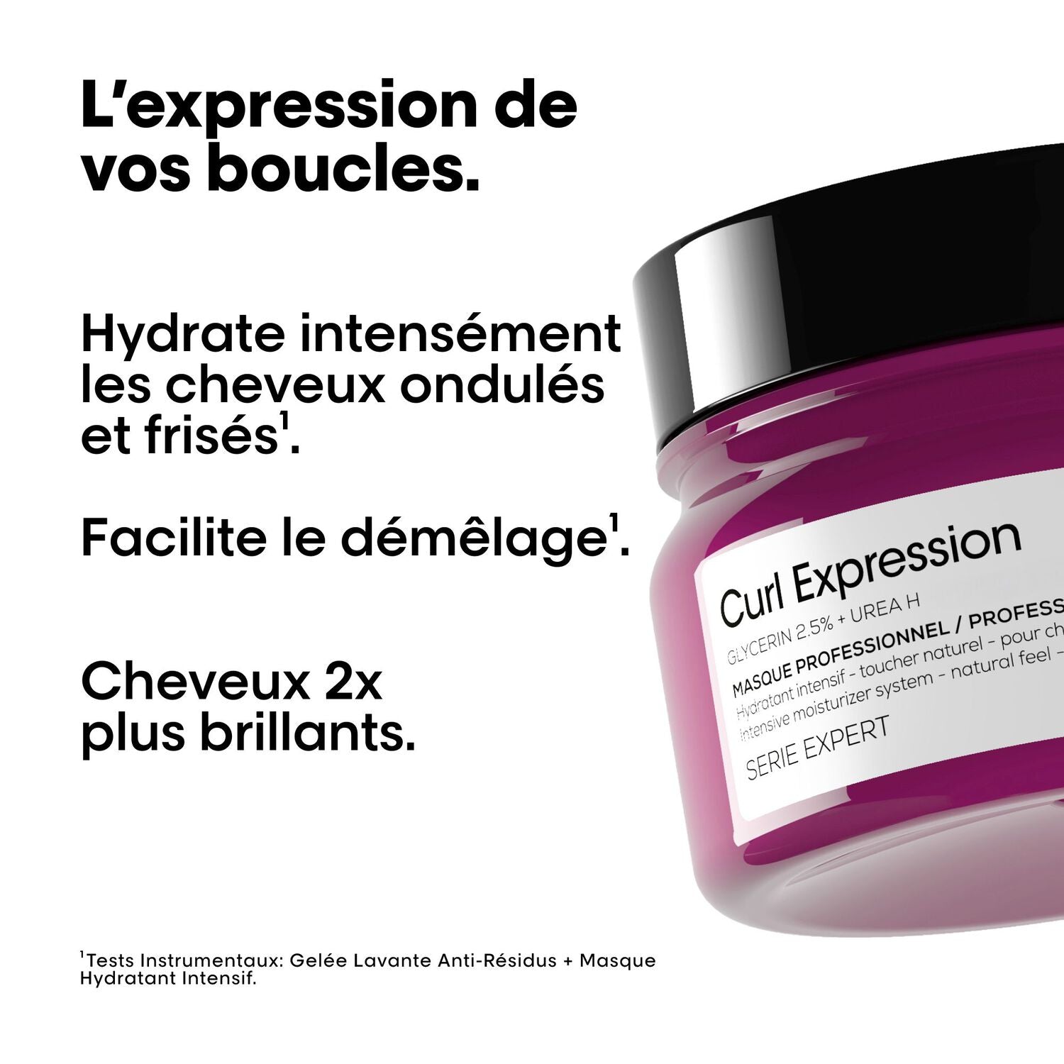 Description et produit du Masque toucher naturel Curl Expression L’Oréal Vue face 250ml