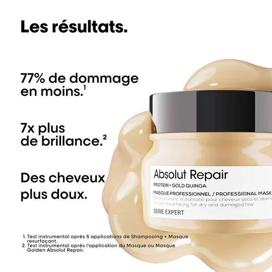 Description et produit du Masque Absolut Repair L’Oréal Vue face 250ml