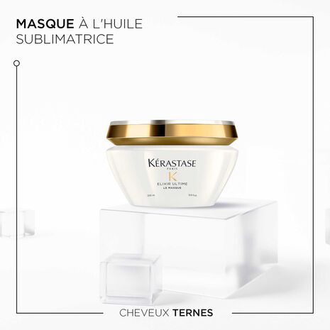 Description et produit du Masque Elixir Ultime Kérastase- Vue face 200ml
