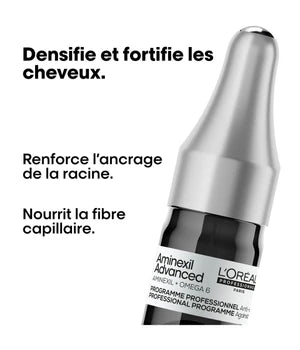 Description et produit du programme Anti-Chute Aminexil Advanced L’Oréal Vue face 60ml