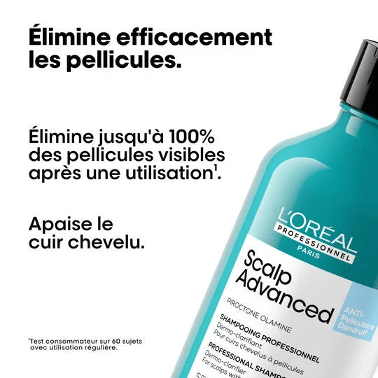 Description et produit du Shampoing Pellicule Scalp Advanced L’Oréal Vue face 300ml