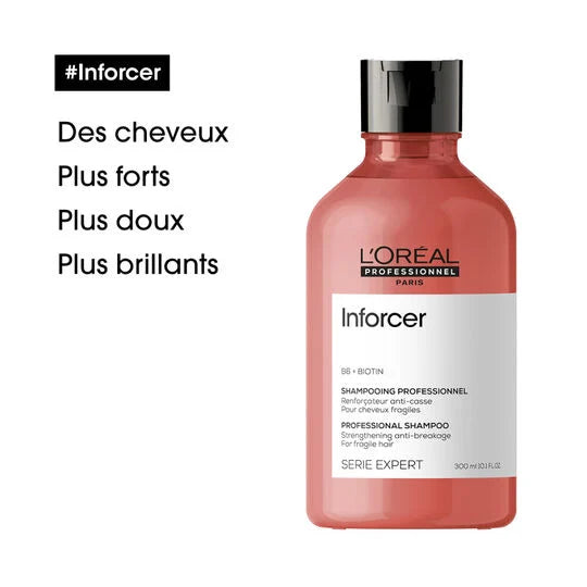 Description et produit du shampoing Inforcer L’Oréal Vue face 150ml