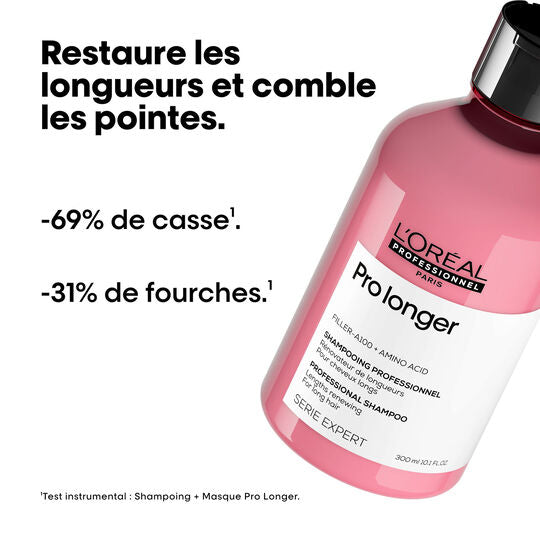 Description et produit du shampoing Pro Longer L’Oréal Vue face 300ml