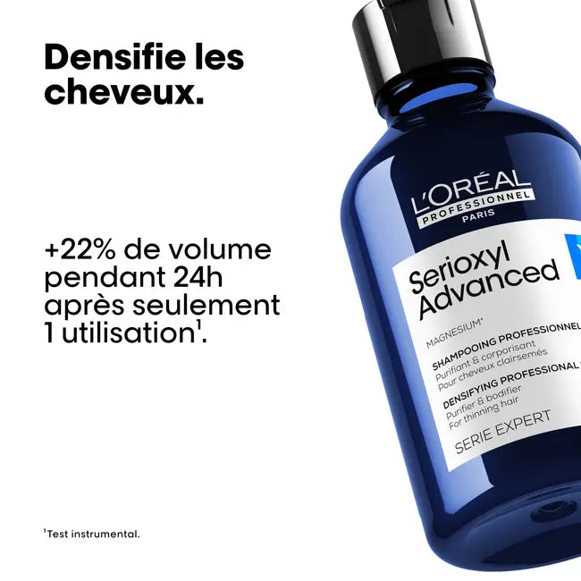 Description et produit du Shampoing Serioxyl Advanced L’Oréal Vue face 150ml