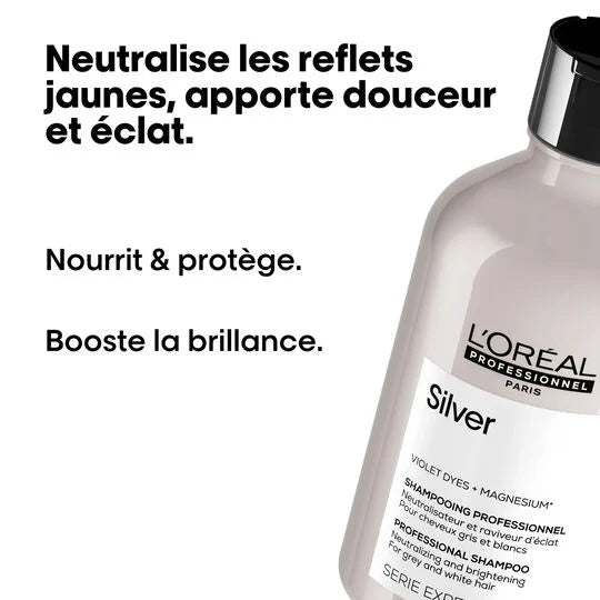 Description et produit du Shampoing Silver L’Oréal Vue face 300ml