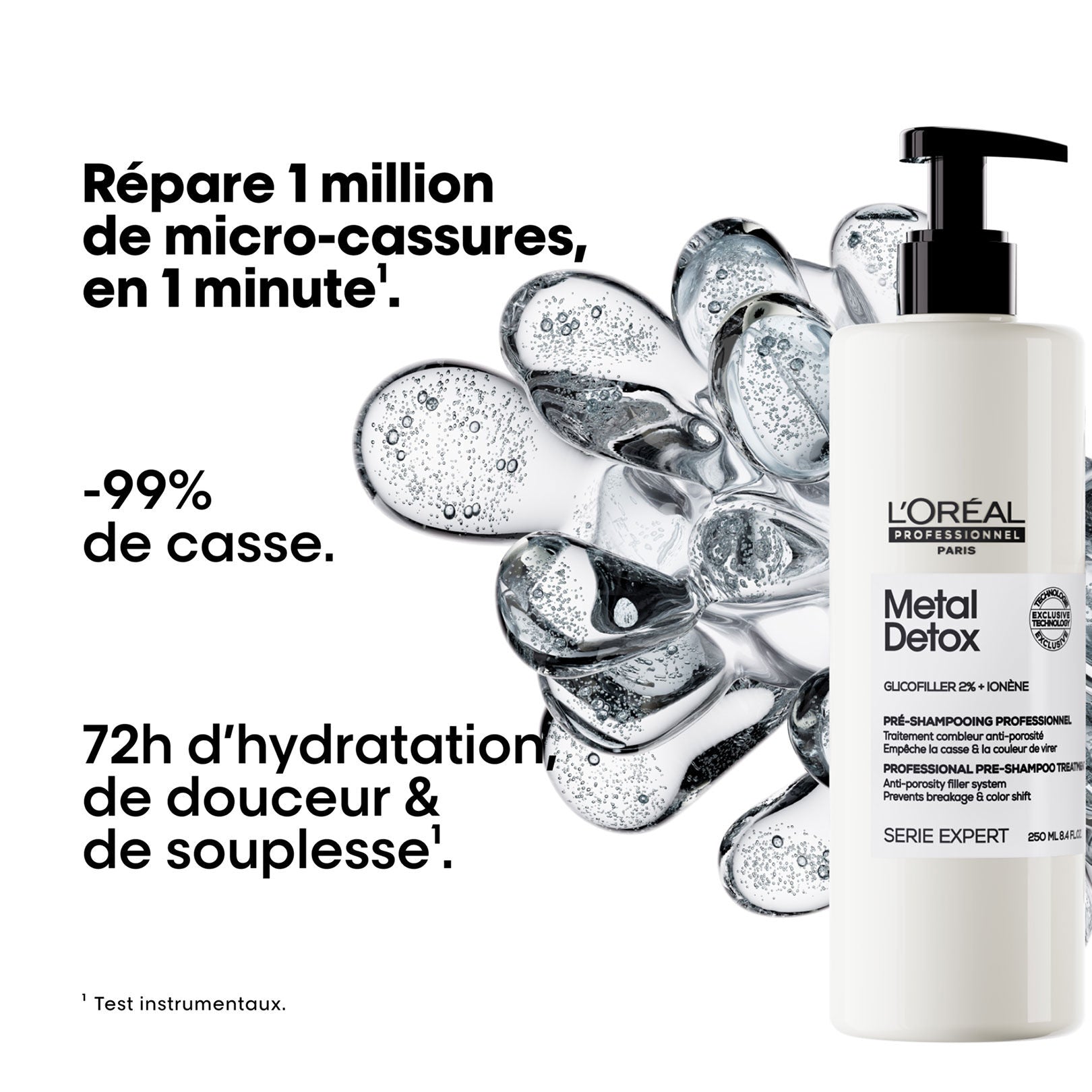 Description et produit du Pré-shampoing Metal Detox L’Oréal Vue face 250ml