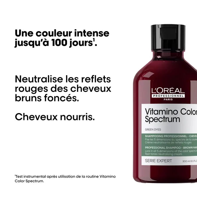 Description et produit du shampoing vert Vitamino Spectrum L’Oréal Vue face 300ml