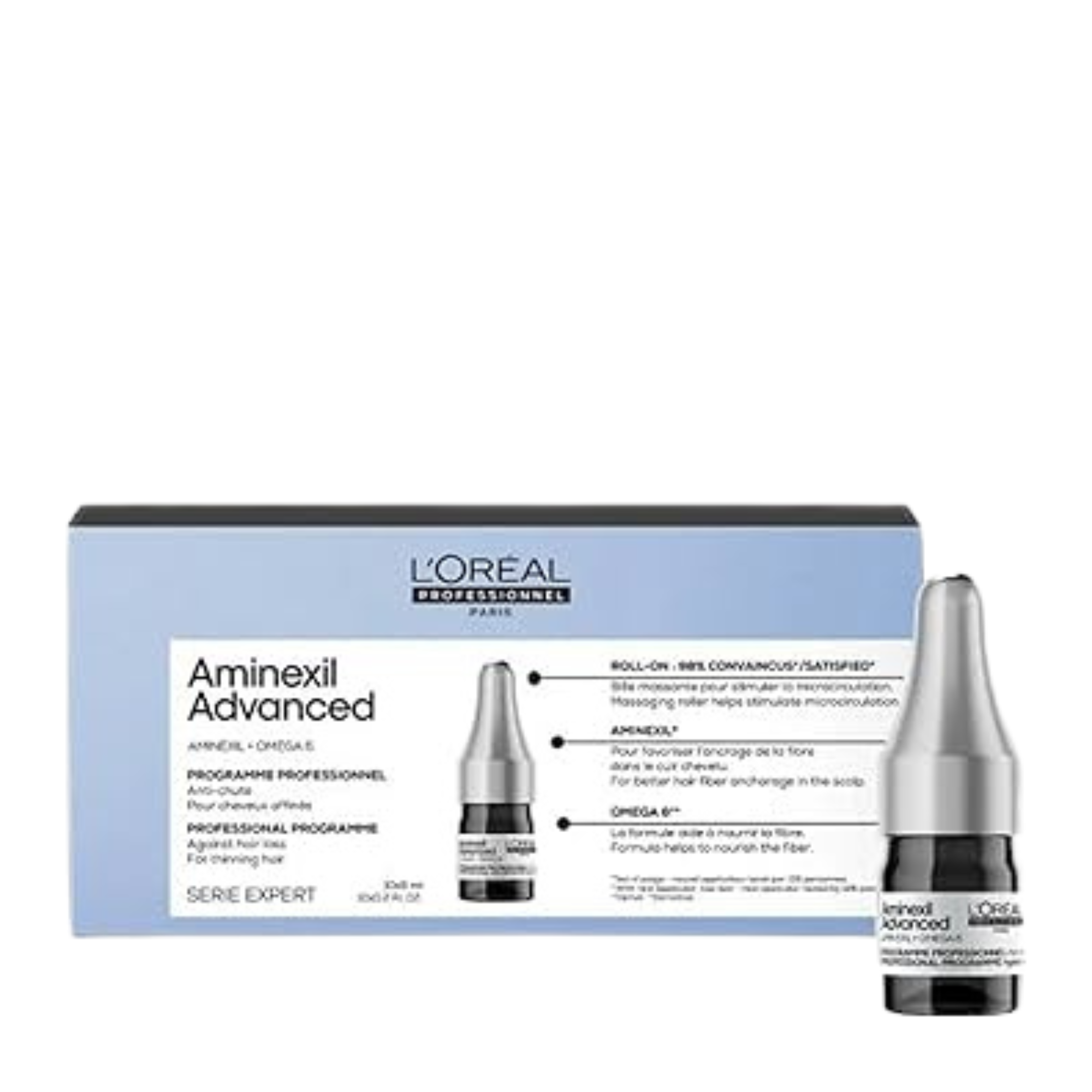 Programme antin chute aminexil advanced l'areal - vue face 200ml