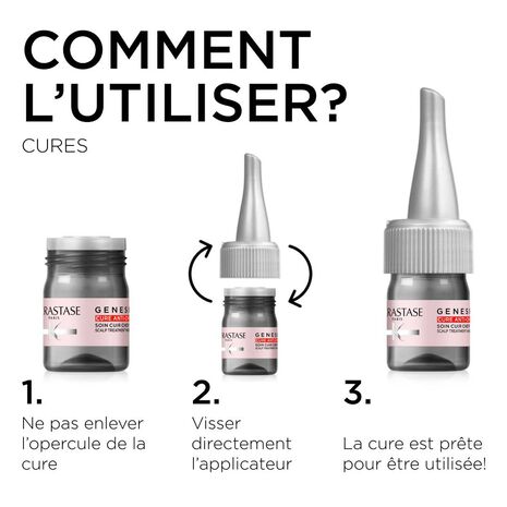 Conseil pour l’utilisation de la Cure Anti-chute Genesis Kérastase - 42x6ml