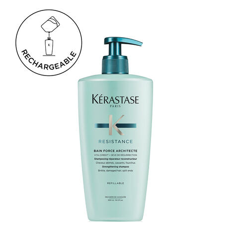 bain Force Architecte Rechargeable  Resistance Kérastase - vue face 500ml