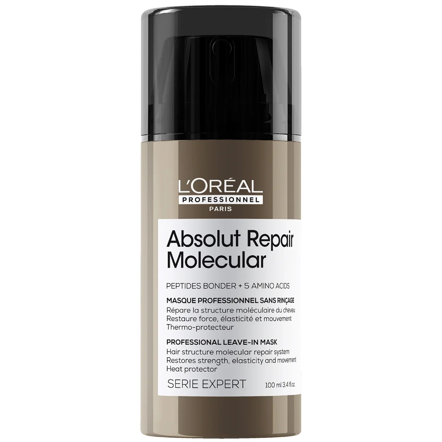 Masque sans rinçage Absolut Repair Molecular L’Oréal - vue face 100ml