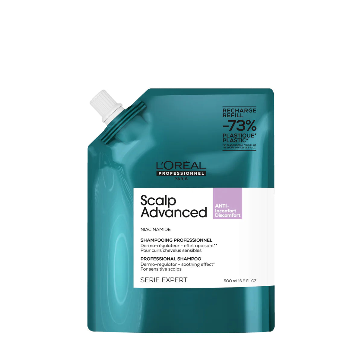 Shampoing Inconfort Scalp Advanced L’Oréal - vue face 500ml