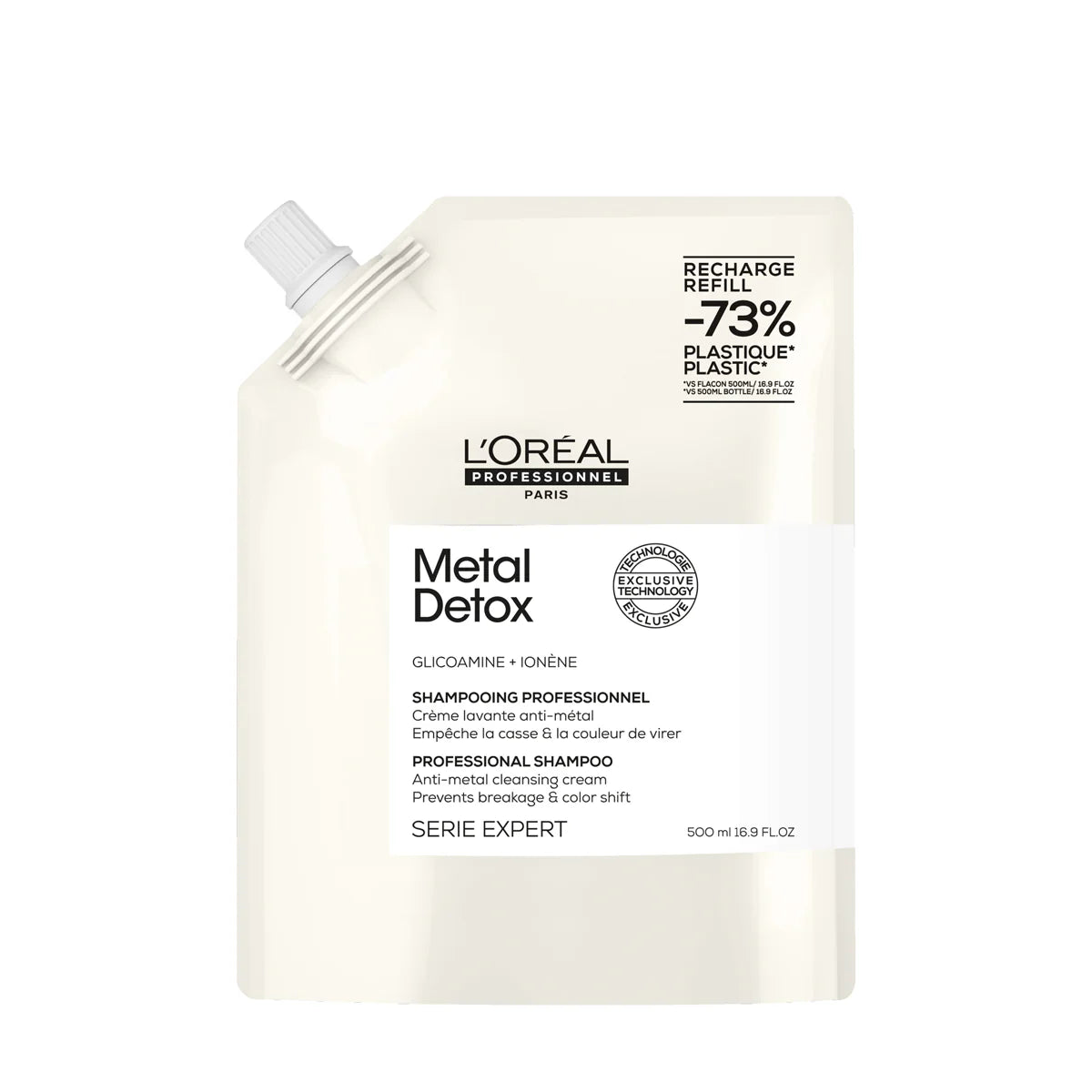 Shampoing Recharge Metal Detox L’Oréal - vue face 500ml